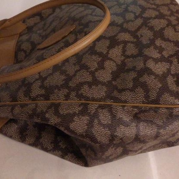 YSL Vintage Pewter Abstract Design Taupe Leather - Picture 7 of 8